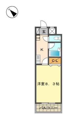 はなみずき通駅 徒歩12分 6階の物件間取画像