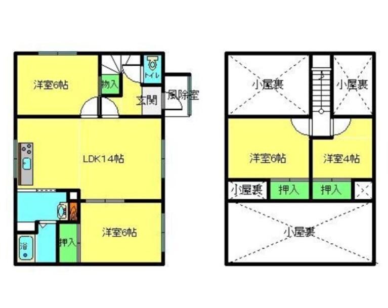 砂川駅 徒歩22分 1階の物件間取画像