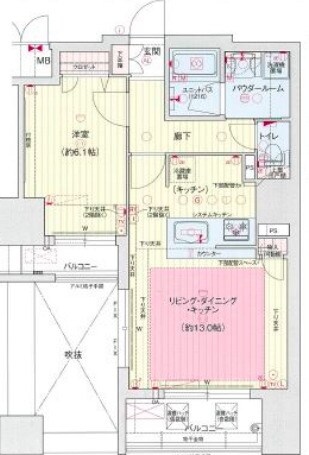 プレサンスコウベグレンツの物件間取画像