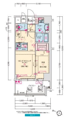 プレサンス神戸セレスティアの物件間取画像