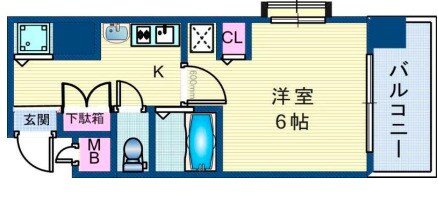プレサンス三宮東アルバーナの物件間取画像