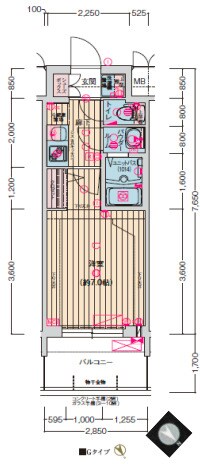 ソルテラスKOBE湊町の物件間取画像