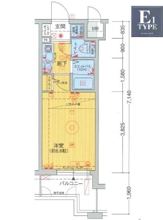 エステムコート新神戸エリタージュの物件間取画像