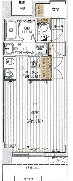 エスライズ新神戸の物件間取画像