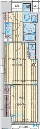 レシオス神戸クラルスの物件間取画像
