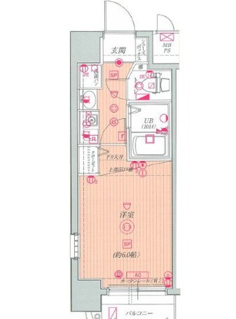 エステムコート神戸三宮山手センティールの物件間取画像