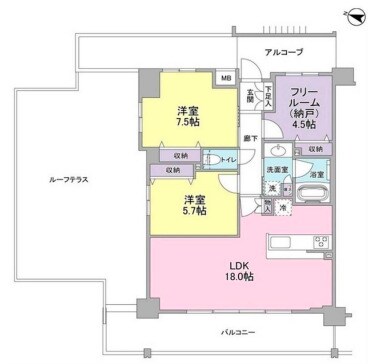 ソルレヴェンテ神戸中山手通の物件間取画像