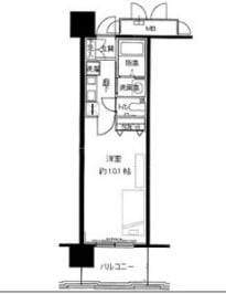 レジディア三宮東の物件間取画像