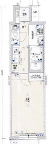 ピアグレース神戸の物件間取画像