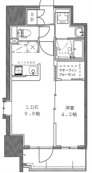 クリエイトビュー三宮磯上公園の物件間取画像