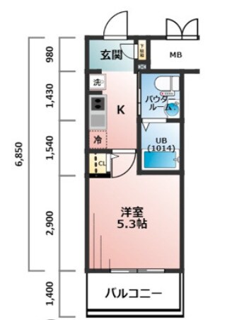 エスリード神戸ウエストの物件間取画像