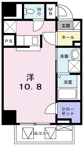 フランパルクミナトの物件間取画像