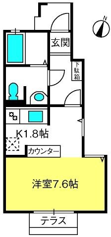 浦和駅 バス24分  栄和下車：停歩4分 1階の物件間取画像