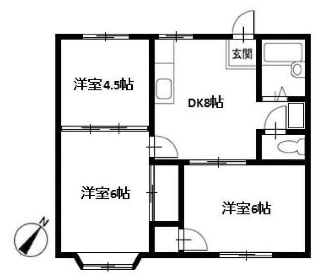 北上尾駅 徒歩9分 1階の物件間取画像