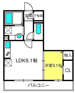 浦和駅 徒歩7分 2階の物件間取画像