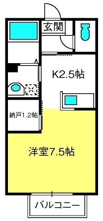 南与野駅 徒歩8分 2階の物件間取画像