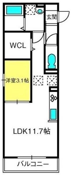 西大宮駅 徒歩11分 3階の物件間取画像