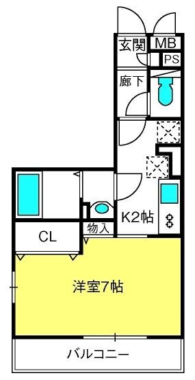 越谷レイクタウン駅 徒歩16分 2階の物件間取画像