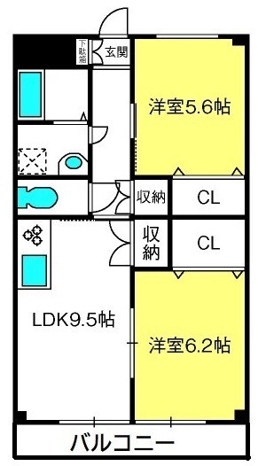 南越谷駅 徒歩10分 2階の物件間取画像