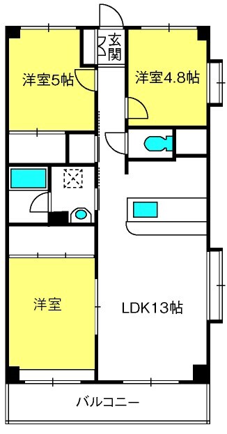 大宮駅 徒歩24分 3階の物件間取画像