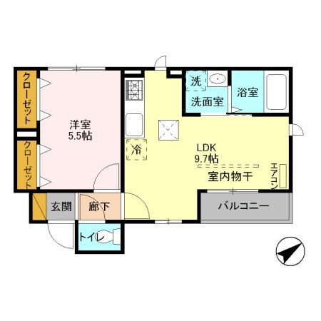 北越谷駅 徒歩9分 1階の物件間取画像