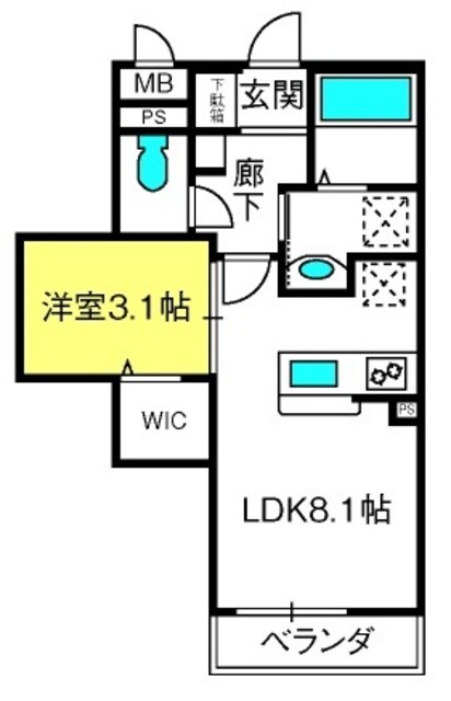 与野本町駅 徒歩5分 1階の物件間取画像