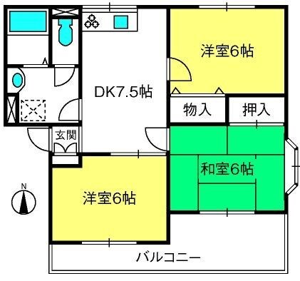 東川口駅 徒歩11分 2階の物件間取画像