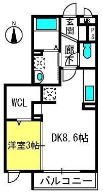 オークヒル大成の物件間取画像