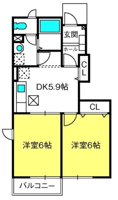 東川口駅 徒歩22分 1階の物件間取画像