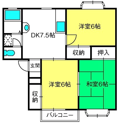 西大宮駅 徒歩6分 2階の物件間取画像