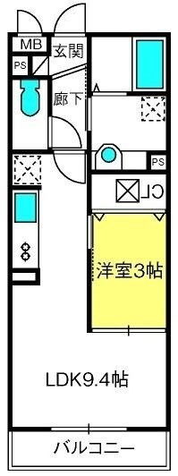 越谷レイクタウン駅 徒歩10分 3階の物件間取画像