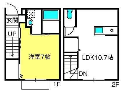 鳩ヶ谷駅 徒歩9分 2階の物件間取画像