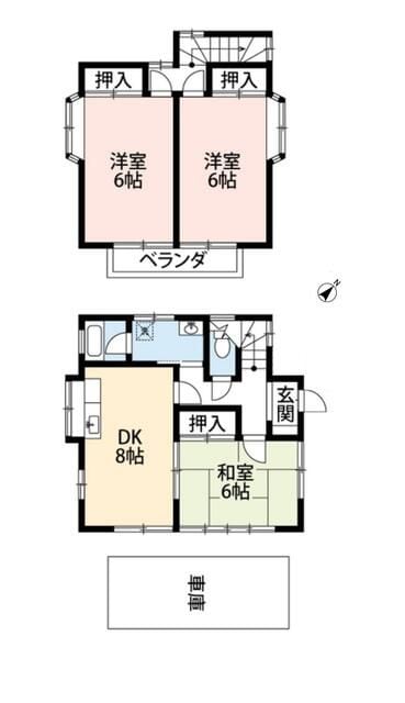 大和田駅 徒歩4分 2階の物件間取画像