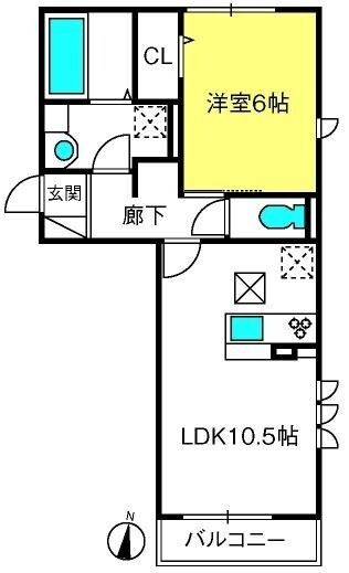 越谷レイクタウン駅 徒歩13分 3階の物件間取画像