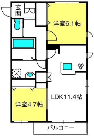 与野駅 徒歩9分 3階の物件間取画像