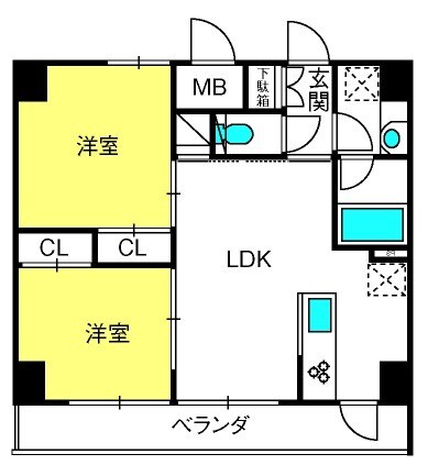 大宮駅 徒歩6分 13階の物件間取画像