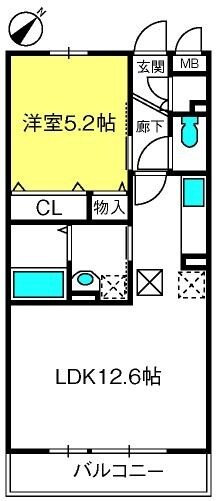 北越谷駅 徒歩19分 3階の物件間取画像