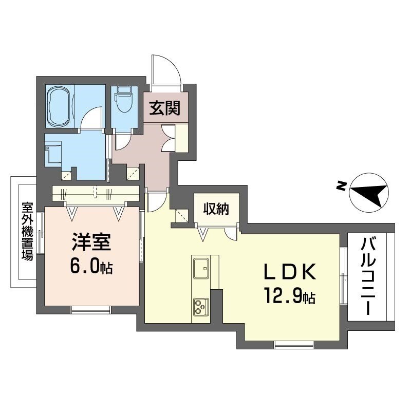 大宮駅 バス5分  櫛引南下車：停歩7分 3階の物件間取画像