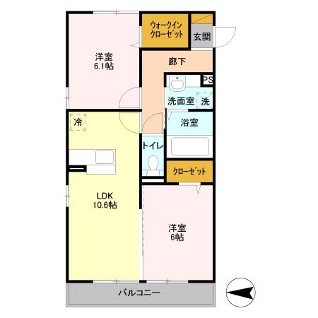 越谷レイクタウン駅 徒歩17分 1階の物件間取画像