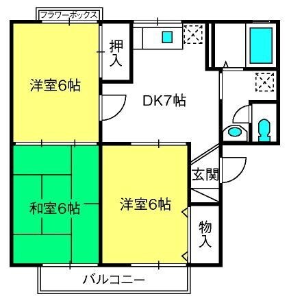 サンクレストの物件間取画像