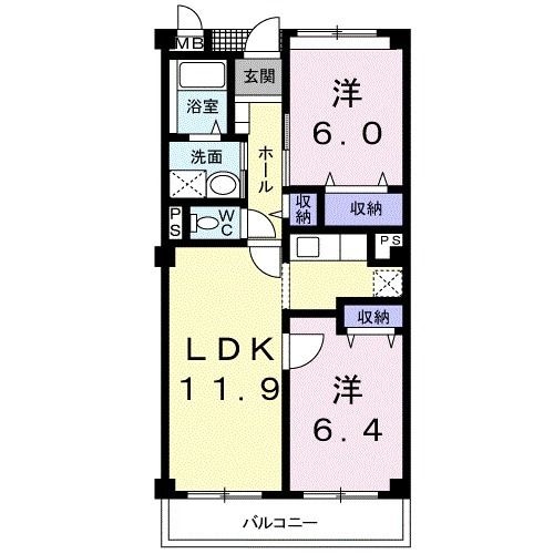 与野本町駅 徒歩20分 2階の物件間取画像