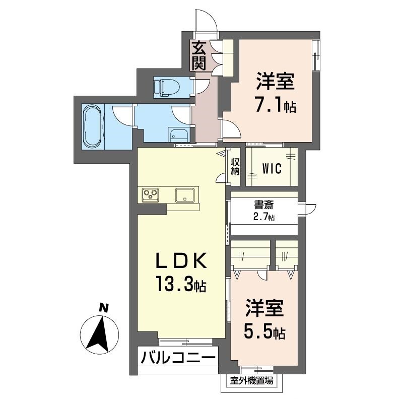 鉄道博物館駅 徒歩4分 3階の物件間取画像