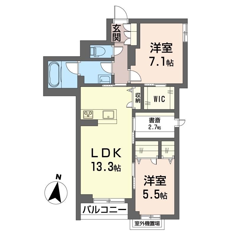 鉄道博物館駅 徒歩4分 2階の物件間取画像