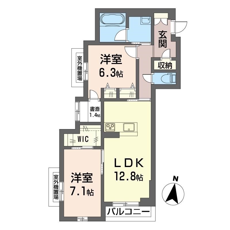 鉄道博物館駅 徒歩4分 3階の物件間取画像