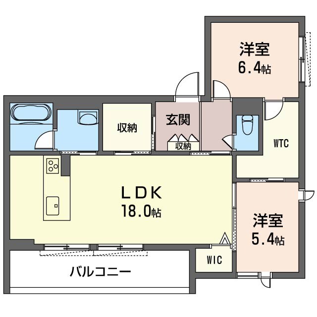 大宮駅 バス13分  南中野下車：停歩1分 2階の物件間取画像