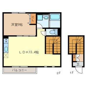 鳩ヶ谷駅 徒歩9分 2階の物件間取画像