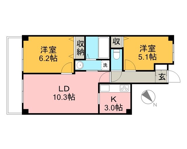 妙典駅 徒歩3分 1階の物件間取画像