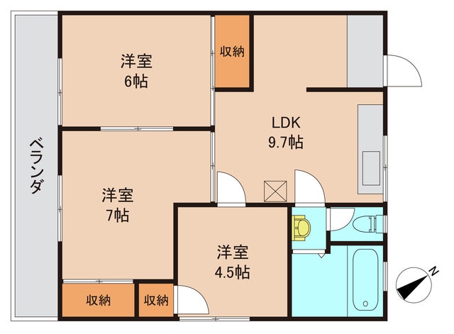 行徳駅 徒歩5分 4階の物件間取画像