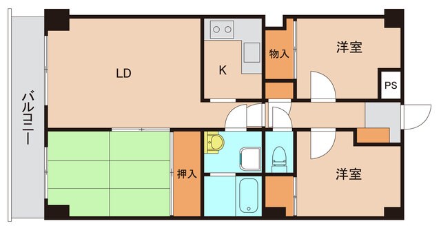 妙典駅 徒歩2分 2階の物件間取画像