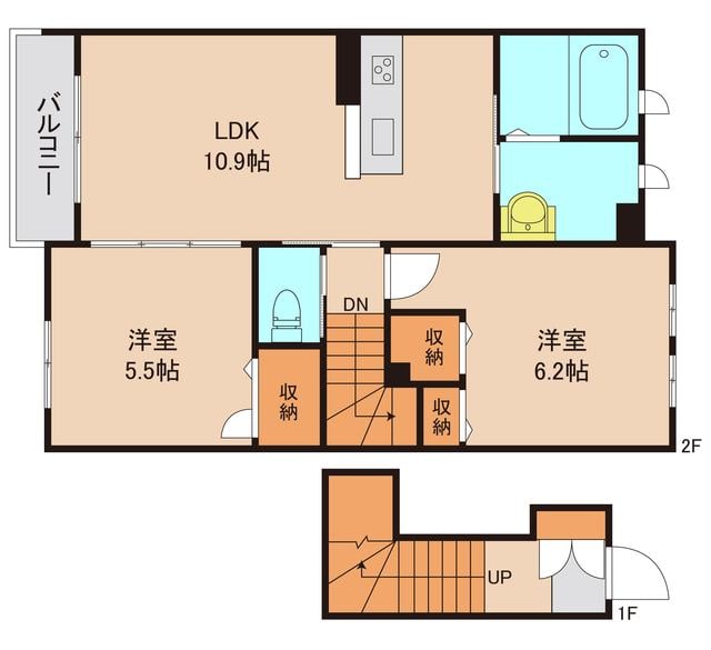 行徳駅 徒歩12分 2階の物件間取画像